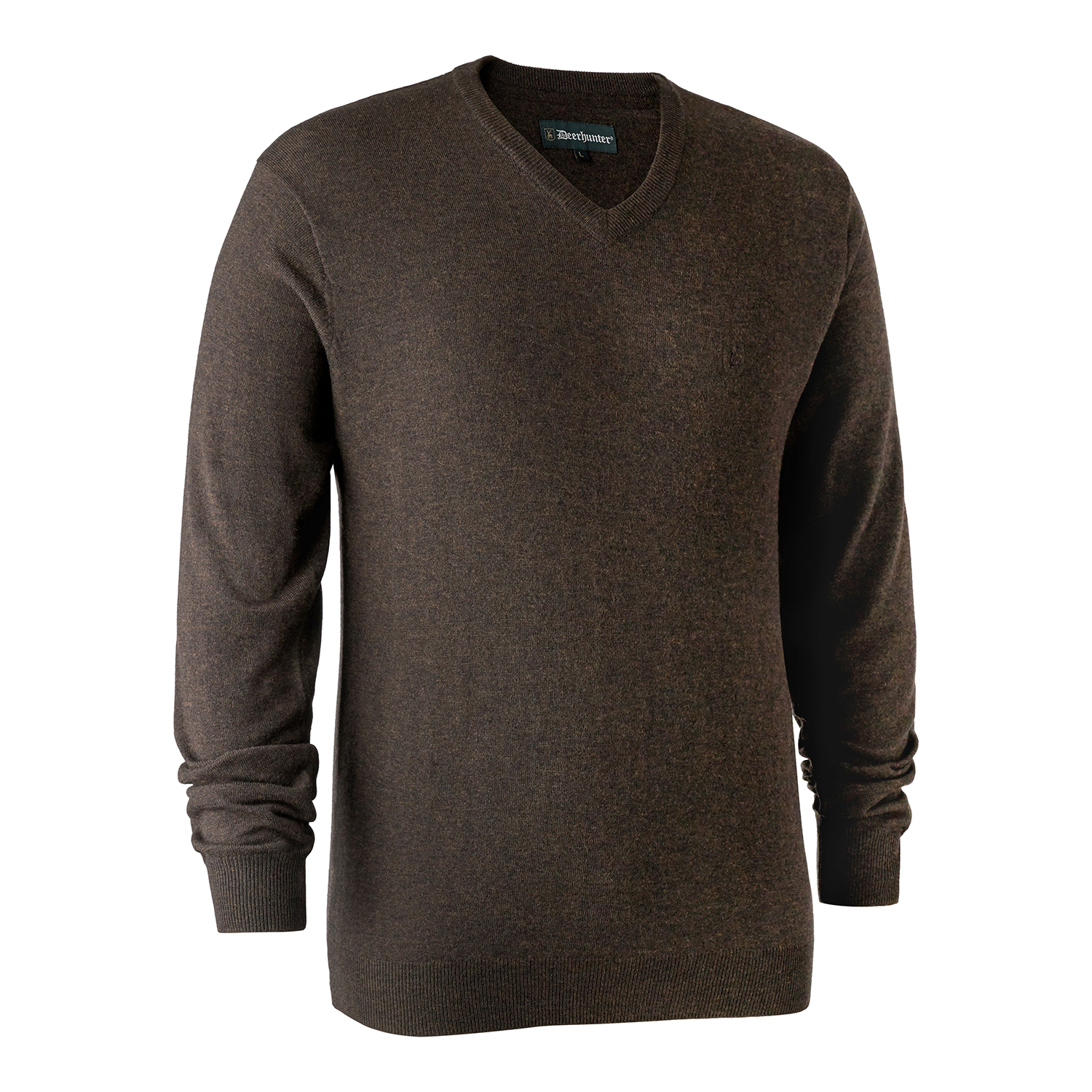 Kingston Striktrøje Med  -hals Dark Elm