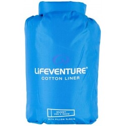 Lifeventure Cotton Sleeping Bag Liner  Mummy  Blue  Sovepose