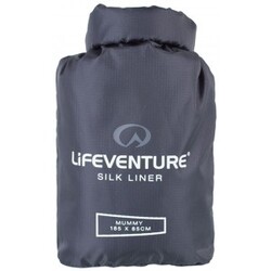 Lifeventure Silk Sleeping Bag Liner  Mummy  Grey  Sovepose