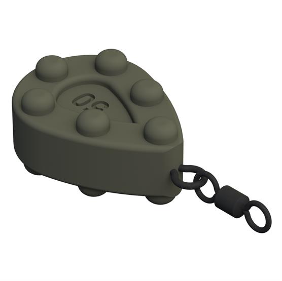 Miljø Lodder Stubby Pear Bly med Swivel til Karpefiskeri