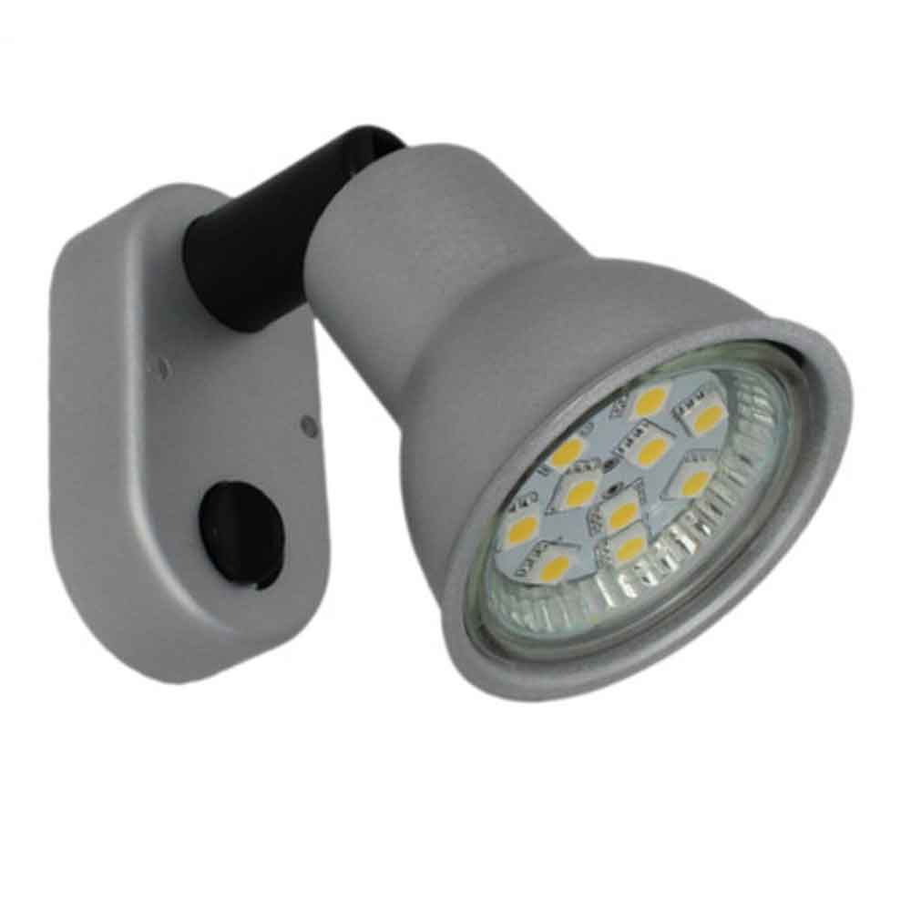 Mini Væglampe 12v Matt Silver