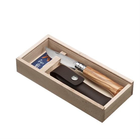 Opinel No8 Stainless Steel       Gift Box  Oliven