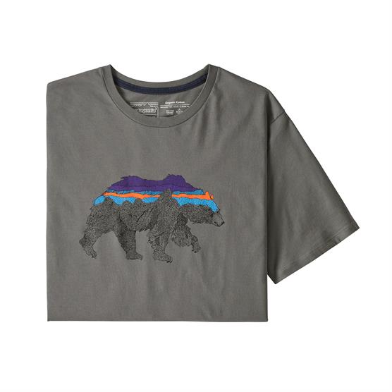 Patagonia Herre Økologisk T-shirt med Bjørn - Grå
