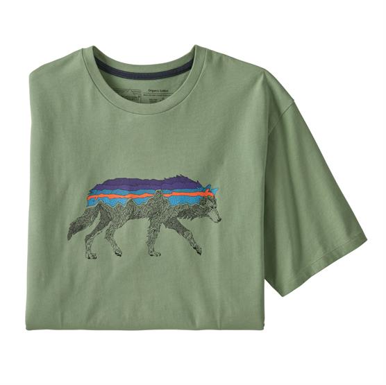 Patagonia Økologisk T-shirt til Mænd - Sedge Green Wolf