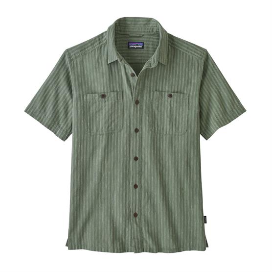 Patagonia Back Step Shirt Mens  Small Currents   Sedge Green