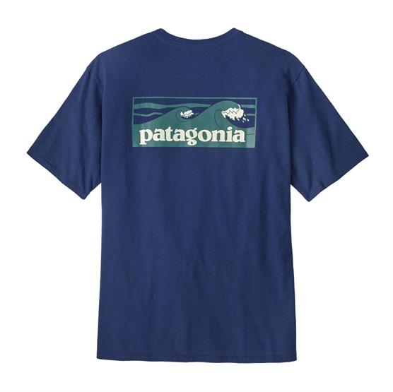 Patagonia Mens Boardshort Logo Pocket Responsibili-tee  Clement Blue