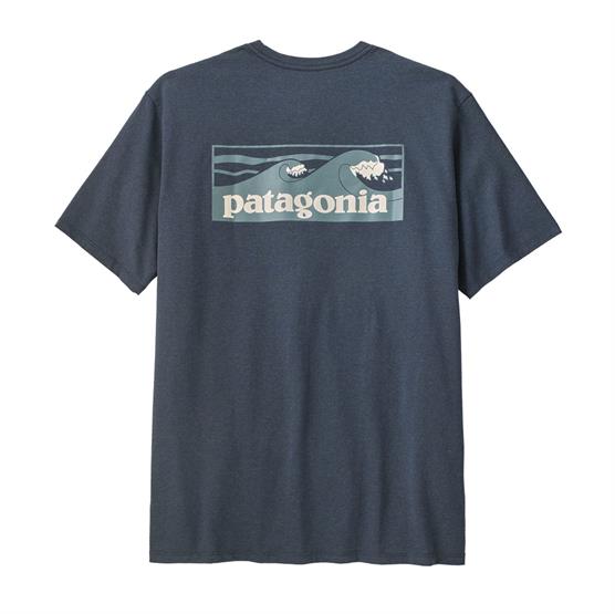 Patagonia Mens Boardshort Logo Pocket Responsibili-tee  Summit Blue
