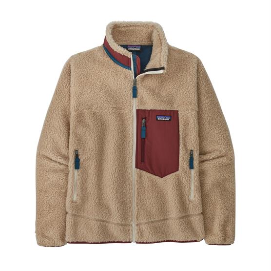 Patagonia Classic Retro-X Fleecejakke i Mørk Natur og Rød