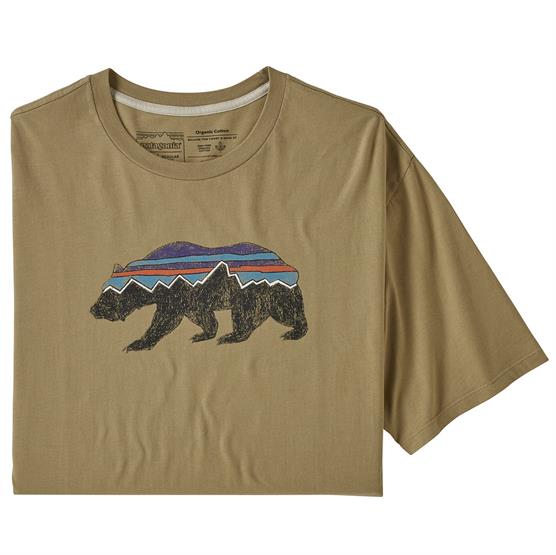 Patagonia Mens Fitz Roy Bear Organic  -shirt  Classic Tan