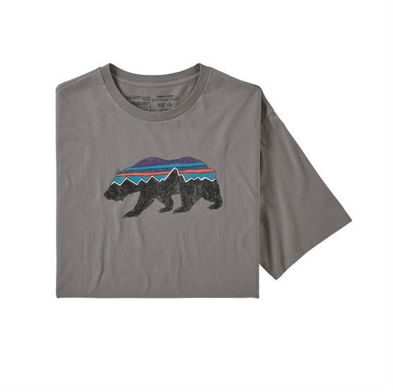 Patagonia Mens Fitz Roy Bear Organic  -shirt  Feather Grey