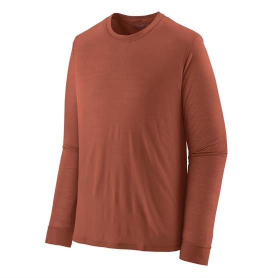 Patagonia Mens     Cap Cool Merino Shirt  Burl Red