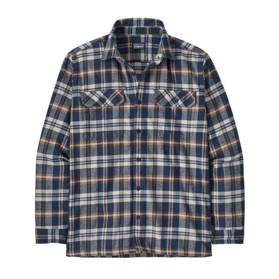 Patagonia Mens     Organic Cotton   Fjord Flannel Shirt  Fields   Navy