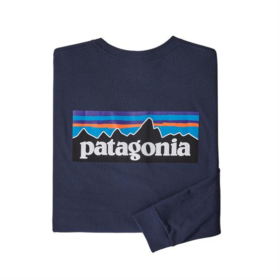 Patagonia Langærmet T-shirt - P-6 Logo i Classic Navy
