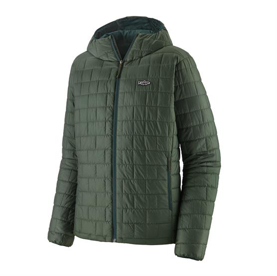 Patagonia Mens Nano Puff Fitz Roy Trout Hoody  Old Growth Green