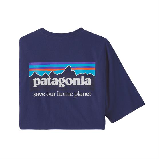 Patagonia P-6 Mission Økologisk T-shirt - Sound Blue