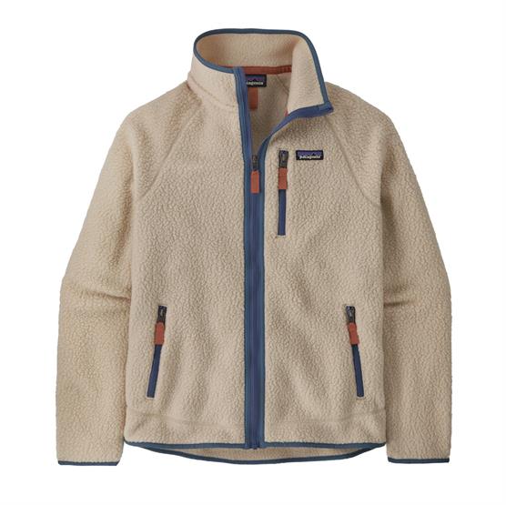 Patagonia Mens Retro Pile Jacket  Dark Natural   Utility Blue