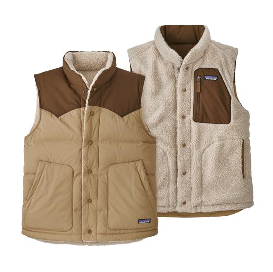 Patagonia Mens Reversible Bivy Down Vest  Classic Tan