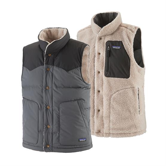 Patagonia Mens Reversible Bivy Down Vest  Forge Grey