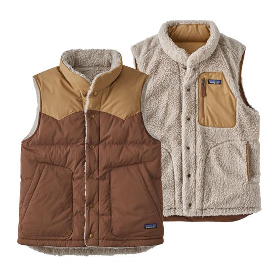 Patagonia Mens Reversible Bivy Down Vest  Moose Brown
