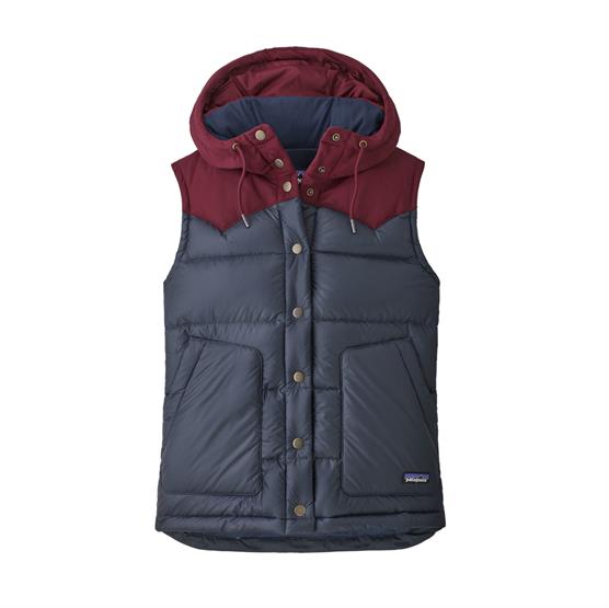 Patagonia Womens Bivy Hooded Vest  Smolder Blue   Chicory Red
