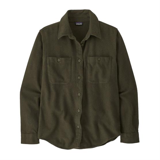 Patagonia Womens Fjord Flannel Shirt  Whole Weave   Pine Needle Green