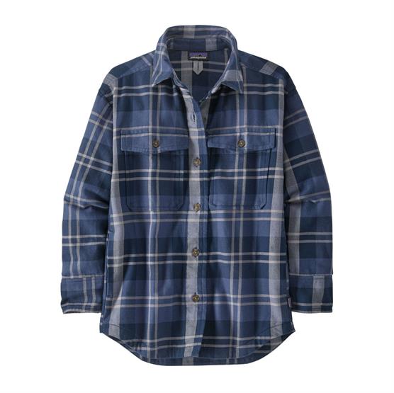 Patagonia Womens   Fjord Flannel Overshirt  Bristle   Navy