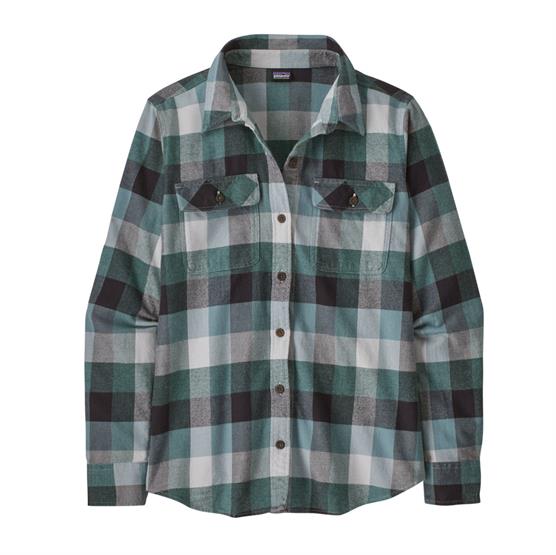 Patagonia Womens       Fjord Flannel Shirt  Guides   Nouveau Green