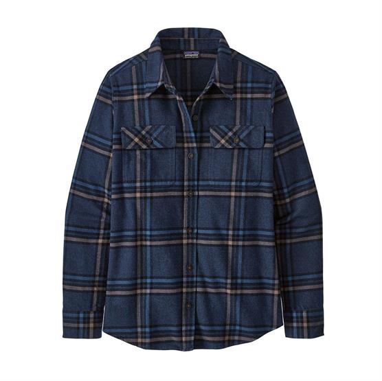 Patagonia Womens     Organic Cotton   Fjord Flannel Shirt  Tundra   Navy