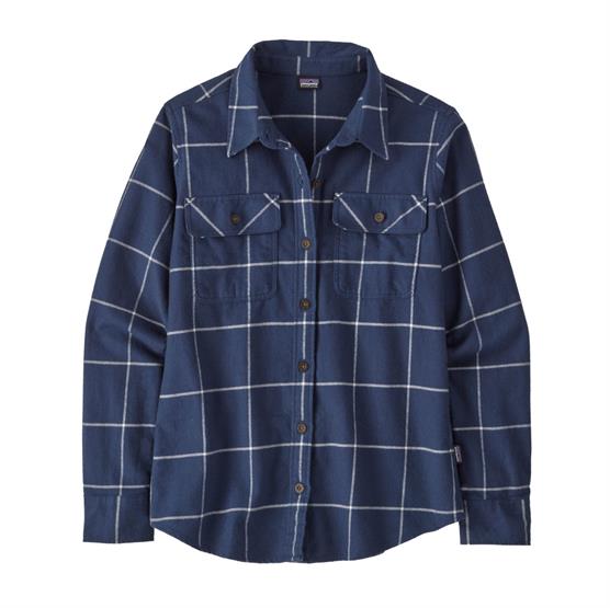 Patagonia Womens     Organic Cotton   Fjord Flannel Shirt  Woodland   New Navy