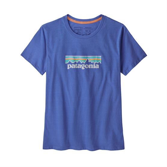 Patagonia Womens Pastel  -  Logo Organic Crew  -shirt  Blue