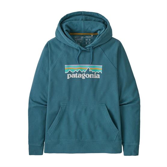 Patagonia Dame Hættetrøje - Pastel P-6 Logo i Abalone Blue