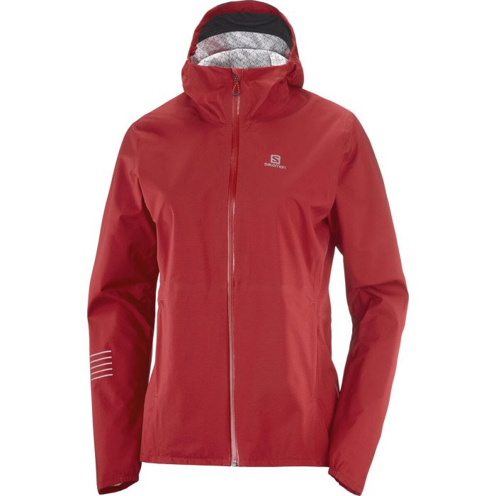 Salomon Bonatti   Damejakke 10 000mm  Rød-  Regntøj  Poncho