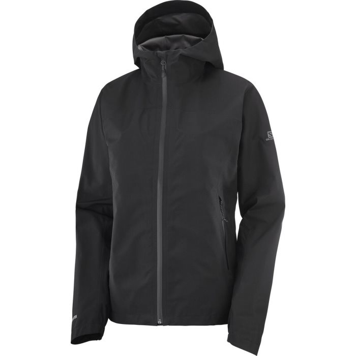 Salomon Outline Gtx   Kvinder   Damer Jacket  Sort-  Regntøj  Poncho