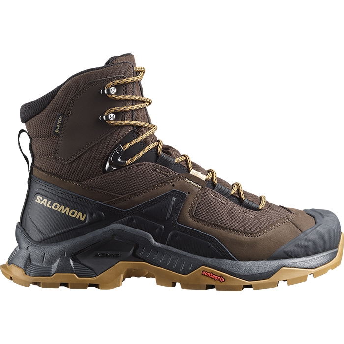 Salomon Quest Eleherre   Mændt Gtx Herre  Delicoso  Sort  Dull Gold-45         10   Vandrestøvler