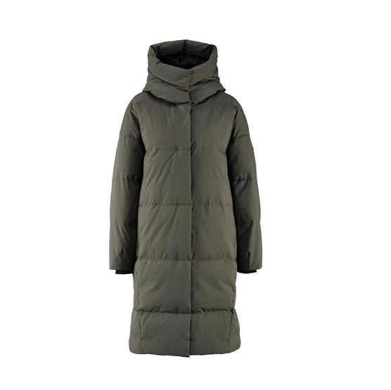 Oversize Vinterjakke til Dame - Scandinavian Edition, Mørk Oliven