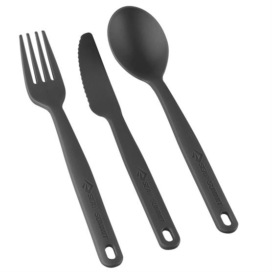 Sea   Summit Camp Cutlery Set 3pc  Charcoal