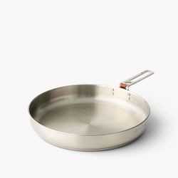Sea   Summit Detour Stainless Steel Pan 10in Stainless Steel Grey Pande