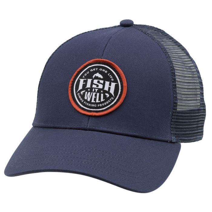 Simms Fish Well Trucker Dark Moon