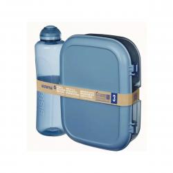 Sistema   1l Ribbon With 480ml Bottle Ocean Bound Mountain Blue Madkasse