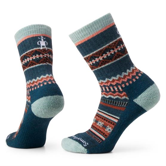Smartwool Everyday Snowed   Sweater Crew Socks  Twilight Blue
