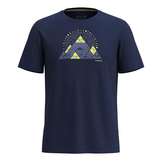 Smartwool Mens Geo Active     Graphic Tee  Deep Navy