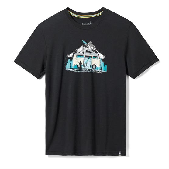 Smartwool River Van Graphic T-Shirt i Sort