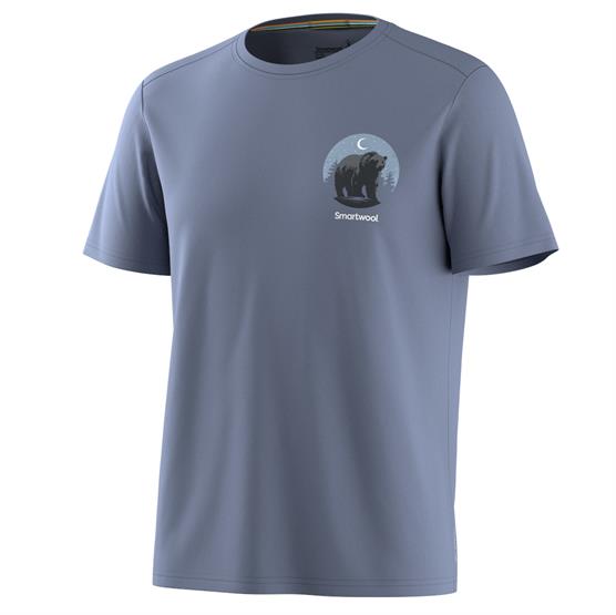 Smartwool Mens Lunar Bear Active     Graphic Tee  Nightfall Blue