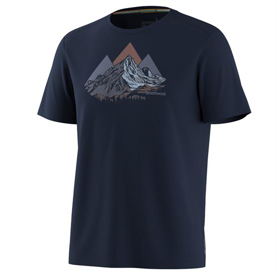 Smartwool Mens Peak Bagger Active   Graphic Tee  Navy