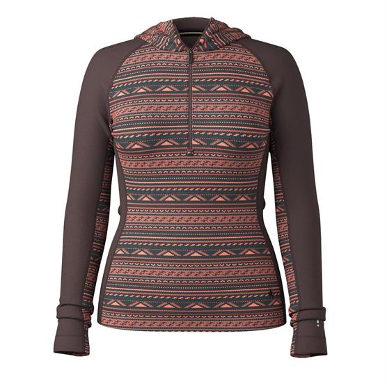 Smartwool Womens Merino Base Layer     Zip Hoodie  Coral Reef