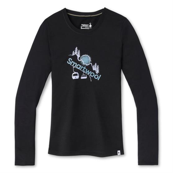 Smartwool Womens Merino Sport 150 Chair Lift     Graphic  Black