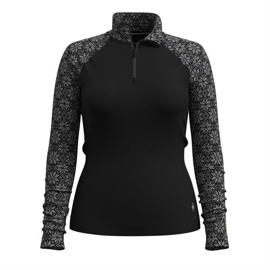 Smartwool Womens Thermal Merino Base Layer     Zip  Black Digi