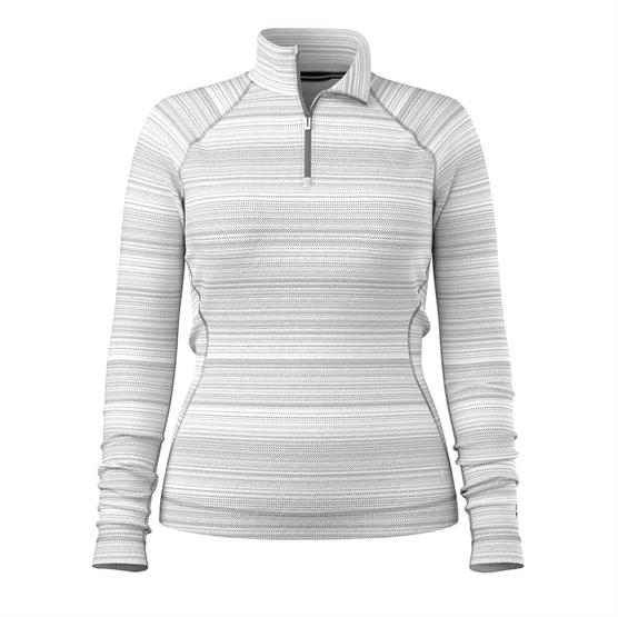Smartwool Womens Thermal Merino Base Layer     Zip  Light Gray