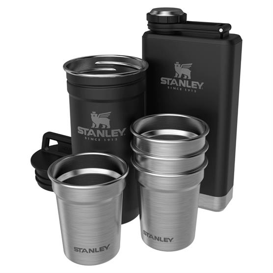 Stanley Adventure Pre-party Shot Glass   Flask Set  Matte Black