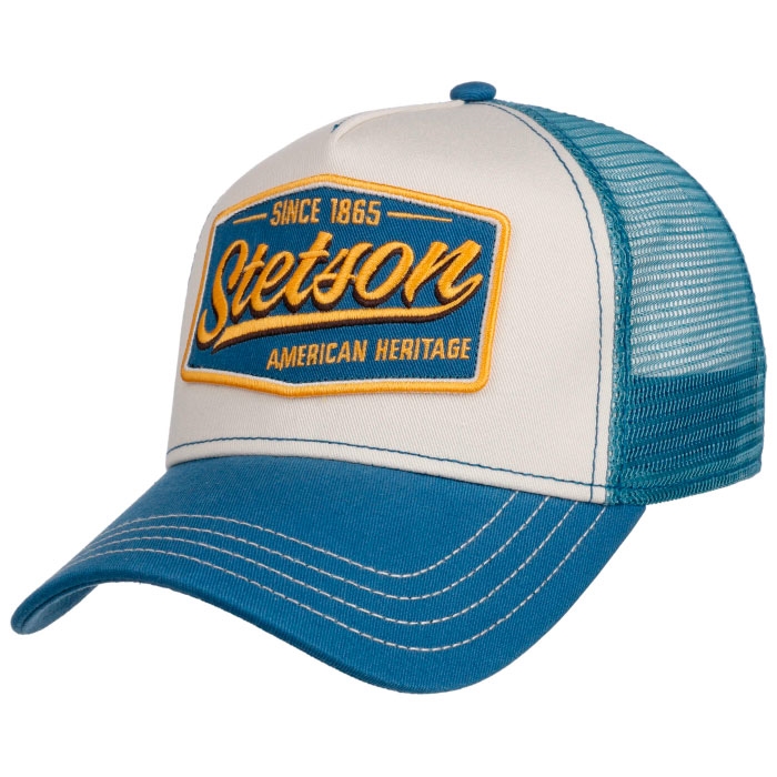 Stetson Trucker Cap American Heritage 1865  Blue Baseball Cap  Kasket
